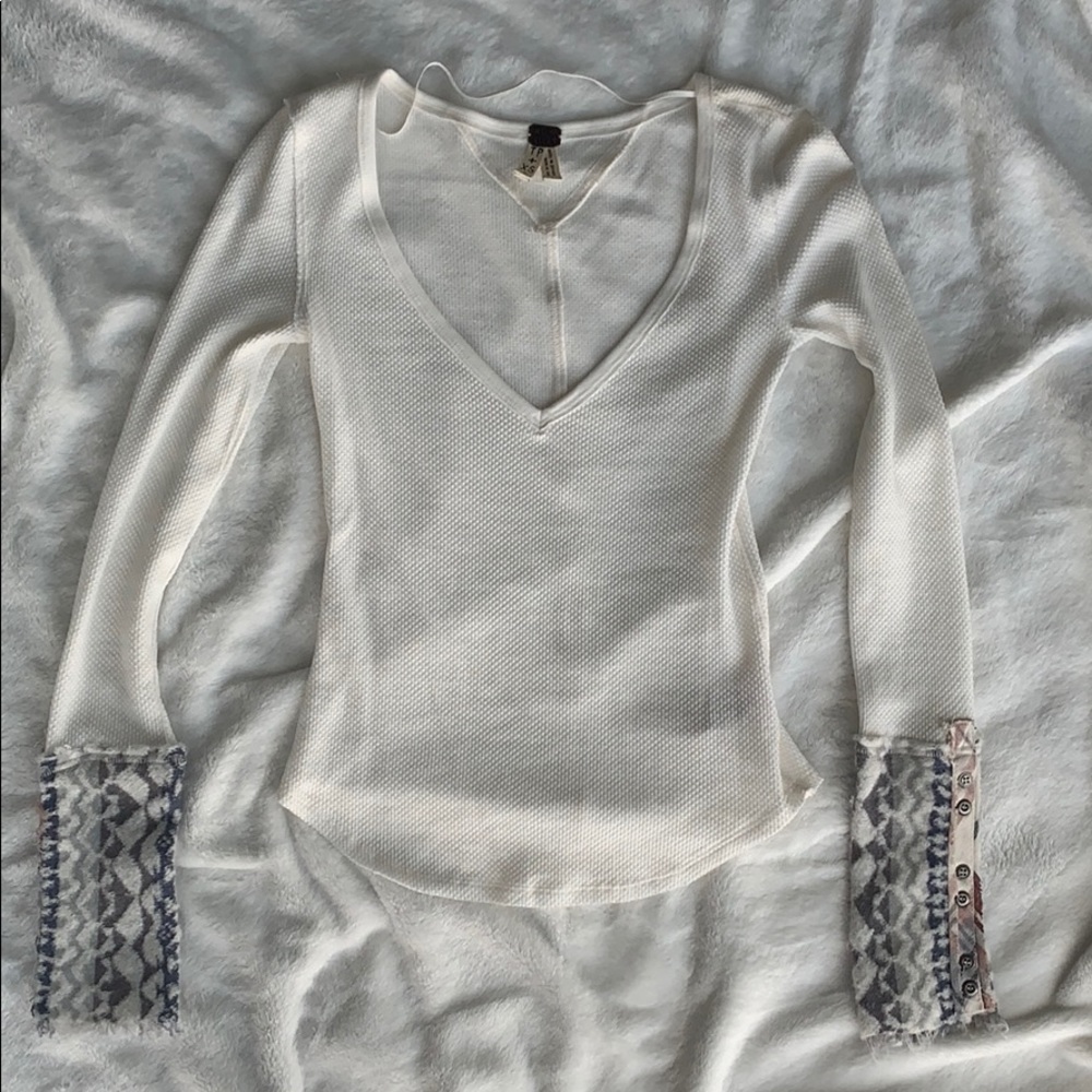 White waffle shirt
